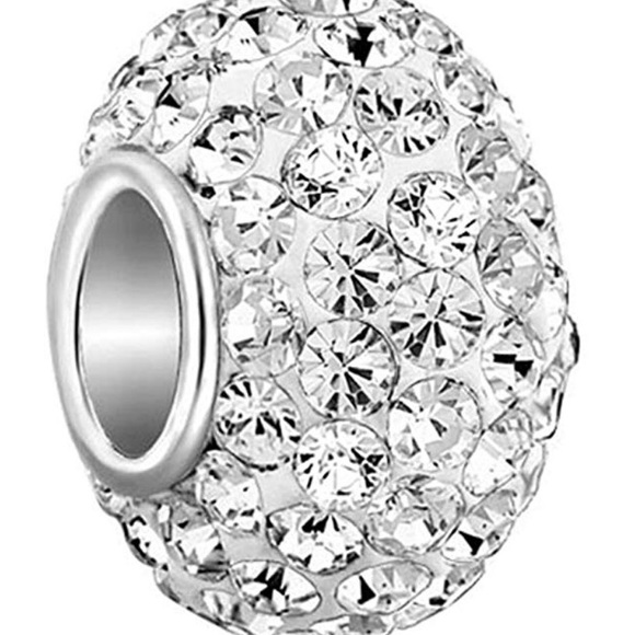 3 white crystal beads - for Pandora bracelets - Picture 5 of 6